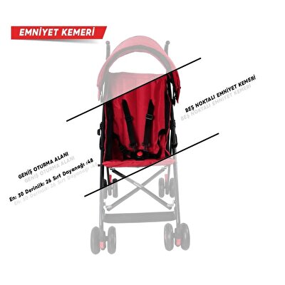 Rival Tokyo Baston Bebek Arabası Kırmızı RV108
