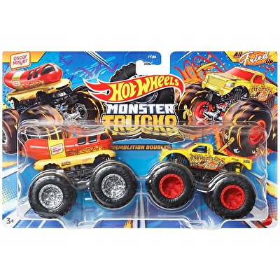 Hot Wheels Monster Trucks Güçlü İkili 1:64 Arabalar Oscar Mayer All Fried Up HWN64