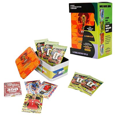 FIFA World Cup 2026 Adrenalyn XL Trading Card Metal Kutu Turuncu