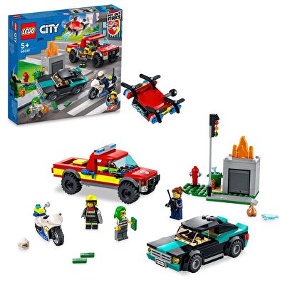 LEGO® City İtfaiye Kurtarma Operasyonu ve Polis Takibi 60319
