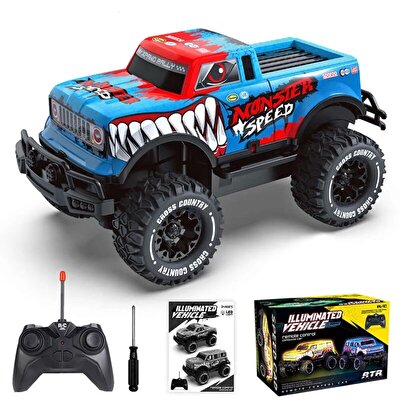 1:20 Uzaktan Kumandalı Full Fonksiyon Speed Monster Kamyonet Mavi