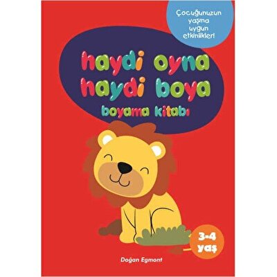 Haydi Oyna Haydi Boya 3-4 Yaş Boyama Kitabı 1
