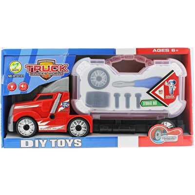 Kırmızı Sesli Işıklı Çantalı Sök Tak Kamyon Tamir Seti