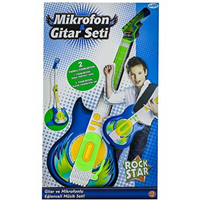 Mikrofonlu Gitar Seti Mavi
