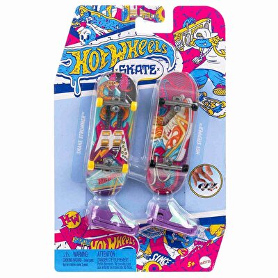 Hot Wheels Skate Retro Temalı İkili Parmak Kaykay ve Ayakkabı Paketleri HXL19