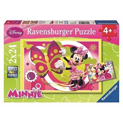 Ravensburger Puzzle 2x24 Parça Minnie ile Bir Gün