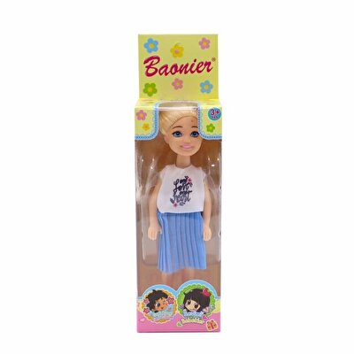 Baonier Kız Bebek Fırfırlı Mavi Etekli