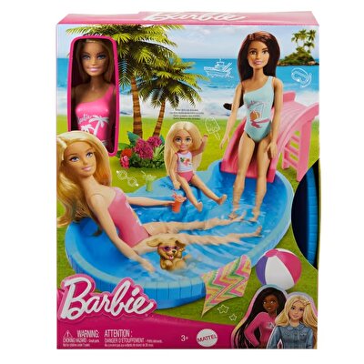 Barbie Bebek ve Havuz Oyun Seti HRJ74
