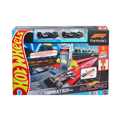 Hot Wheels Formula 1 Hızlı Başlangıç Pist Seti Ve 1:64 Ölçekli 2 Metal F1 Arabası JKM88