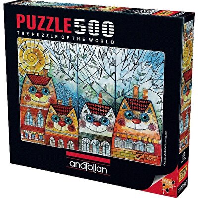 Anatolian Puzzle 500 Parça Kedi Evler