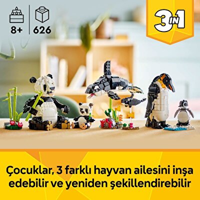 LEGO Creator 3'ü 1 Arada Vahşi Hayvanlar: Panda Ailesi 31165