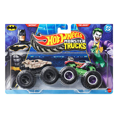 Hot Wheels Monster Trucks Güçlü İkili 1:64 Arabalar Batman & The Joker JLV71