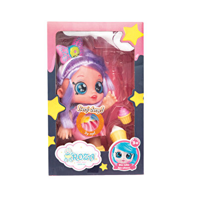 Roza Şeker Kız Pembe Etekli Fonksiyonlu Bebek