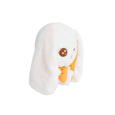 Havuçlu Beyaz Tavşan Peluş