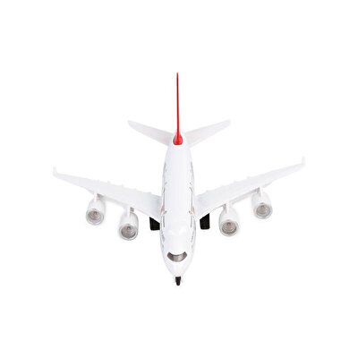 Sesli Ve Işıklı Çek Bırak Yolcu Uçağı Beyaz