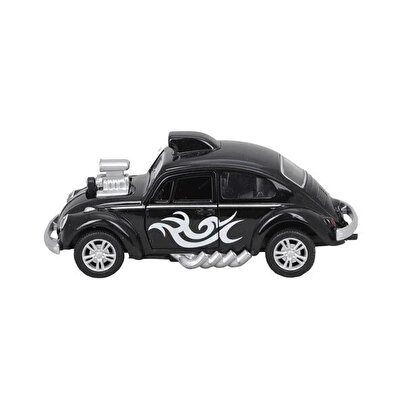 Işıklı Metal Çek Bırak Motorlu Tosbağa Siyah