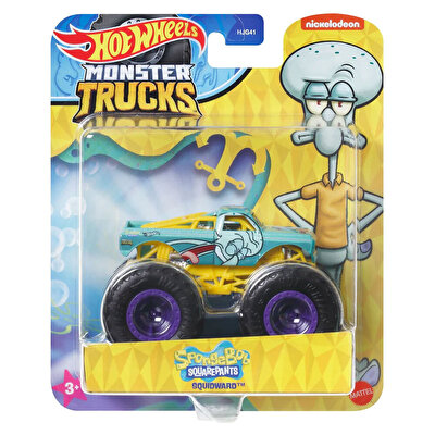 Hot Wheels Monster Trucks Gösteri Dünyası Temalı 1:64 Arabalar Squidward HWN78