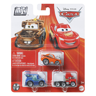 Cars Mini Karakter Arabalar Üçlü Paket HLL58