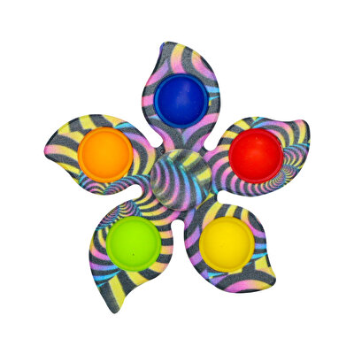 5 Parmak Yaprak Pop It Stres Çarkı