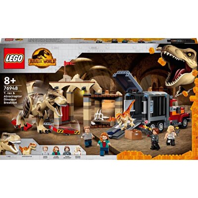LEGO Jurassic World T. rex ve Atrociraptor Dinozor Kaçışı 76948