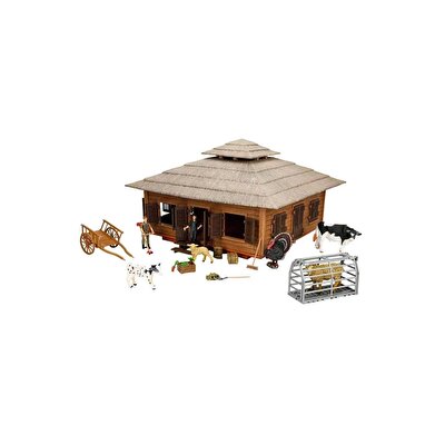 Farm Animal Dev Çiftlik Evi ve Aksesuarlı Oyun Seti