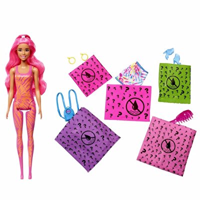 Barbie Color Reveal Renk Değiştiren Sürpriz Neon Saçlı Bebekler HDN72