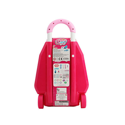 Çekçekli Çantalı Güzellik Seti Pembe