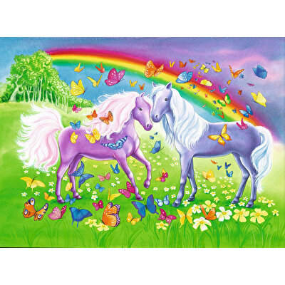 Ravensburger Puzzle 2x24 Parça Gökkuşağı Atları