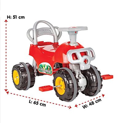 Pilsan Explorer Pedallı Atv Kırmızı