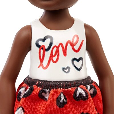 Barbie Aksesuarlı Chelsea Bebekler Kalp Desenli Etekli GXT35