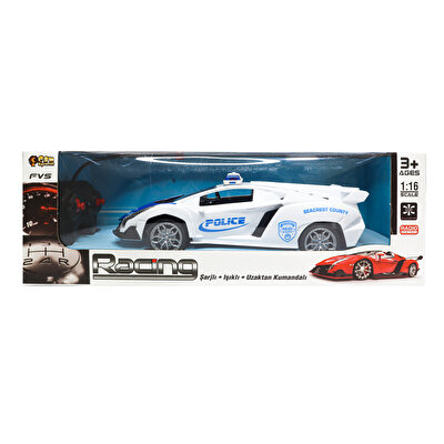 1:16 Ölçekli Uzaktan Kumandalı Şarjlı Polis Ferrari