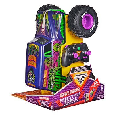 Monster Jam Grave Digger Freestyle Force Uzaktan Kumandalı Akrobatik Canavar Kamyon