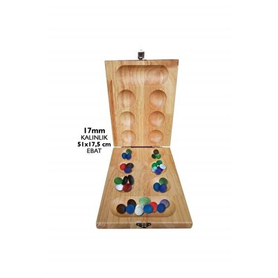 Ahşap Kapaklı Mancala Oyunu
