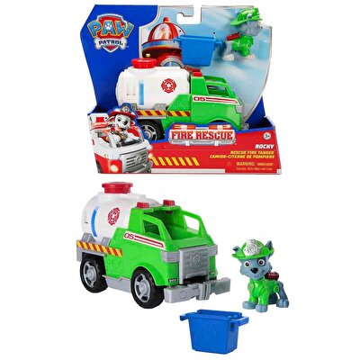 Paw Patrol Fire Rescue Figür ve Kurtarma Aracı Rocky