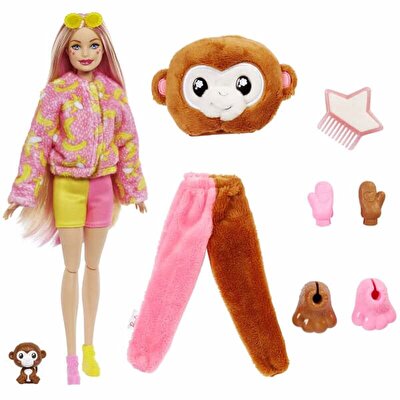 Barbie Cutie Reveal Bebekler Barbie Tropikal Orman Serisi Maymun HKR01