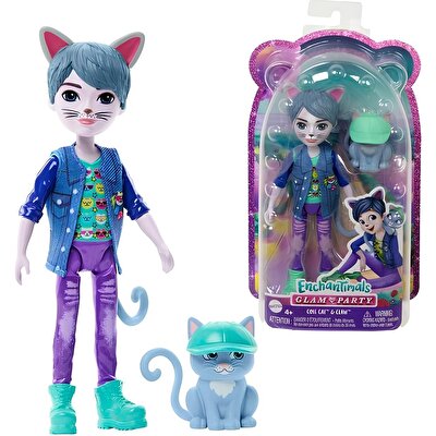 Enchantimals Popüler Karakter Bebekler Cole Cat ve Claw HNT59