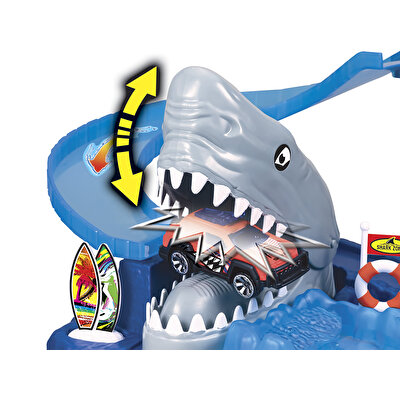 Express Wheels Renk Değiştiren Arabalı Köpekbalığı Saldırısı Oyun Seti