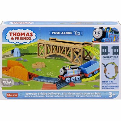Thomas ve Arkadaşları Tren Seti Sür Bırak Wooden Bridge Delivery HHV79