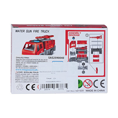 İtfaiye Araçları 50-509 Water Gun Fire Truck Maket