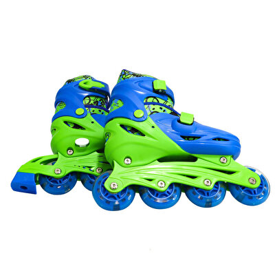 Işıklı Paten Mavi Yeşil M Beden 35-38