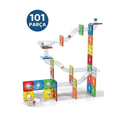 Magly Ball Run Parkur Oyunu 101 Parça Manyetik Yapı Seti