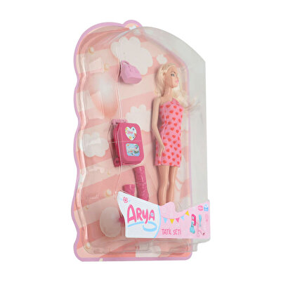 Arya'nın Tatil Seti Kalp Desen Elbiseli