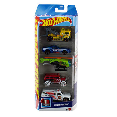 Hot Wheels Beşli Araba Seti Priority Patrol JKG09