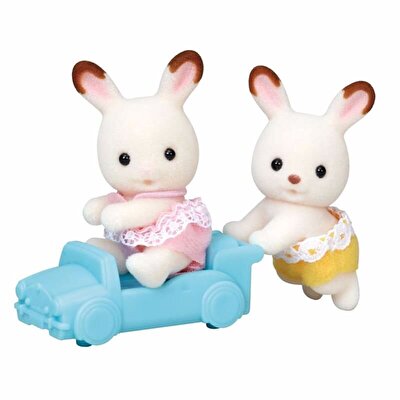 Sylvanian Families Çikolata Kulaklı Tavşan İkiz Bebekleri