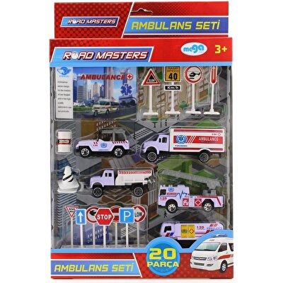 Metal Ambulans Seti 20 Parça