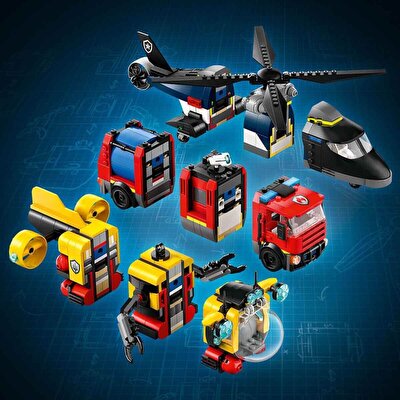 LEGO City Helikopter İtfaiye Kamyonu ve Denizaltı Karışımı 60462