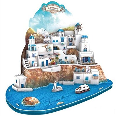 Cubic Fun 3D Puzzle 129 Parça Santorini Adası