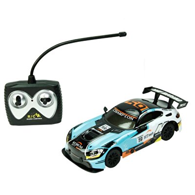 1:24 Ölçekli Uzaktan Kumandalı Full Fonksyon Turkuaz HTTech Spor Araba