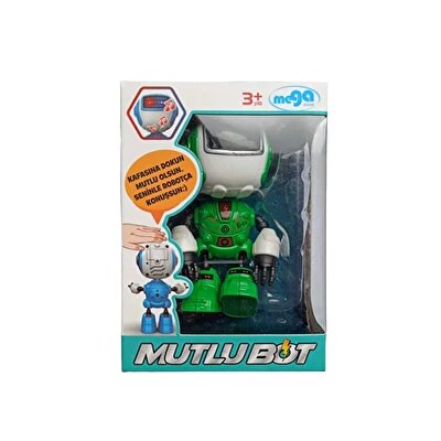 Sesli Işıklı Mini Sevimli Yeşil Mutlubot