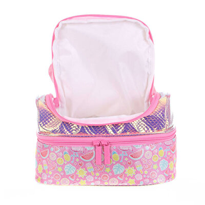 Kaukko Kids&Love Aynalı Simli Flamin Beslenme Çantası